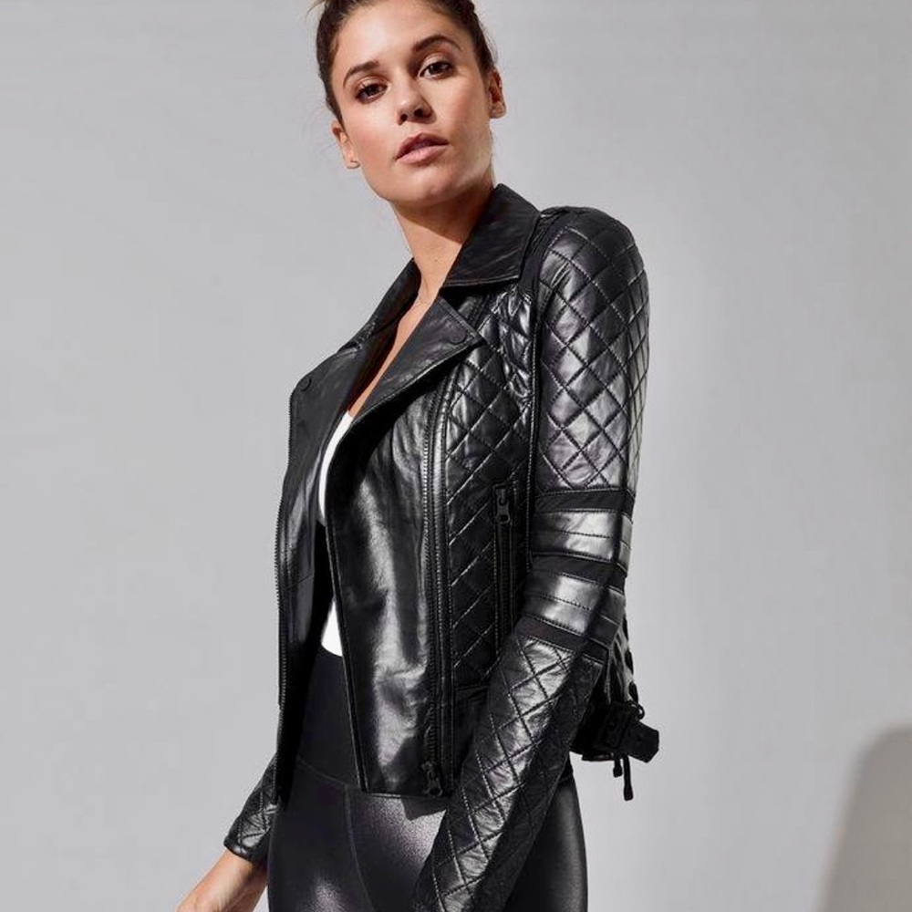 Blanc Noir Renegade Mesh Moto Jacket, XS, Black, New Without Tags